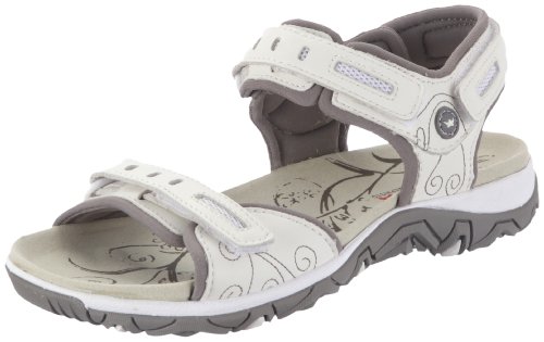 Allrounder by Mephisto Lagoona Nubuk 1 Black, Sandalias de Senderismo para Mujer, Blanco, 41 EU