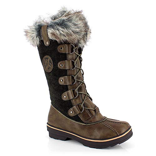 Kimberfeel - Sissi - Botte de Neige pour Femme, Taille 37, Kaki