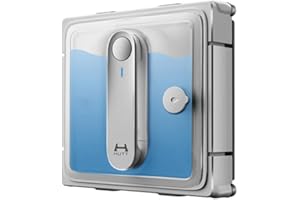 HUTT W9 robot do mycia okien i robot do mycia powierzchni takich jak płytki, lustra itp. (maks. moc ssania 3800 Pa, 4 dysze natryskowe, zbiornik panoramiczny 150 ml, planowanie drogi samochodu, 13