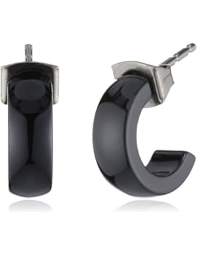 Boccia Damen-Creolen Titan Keramik schwarz 0584-02