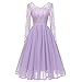 Produktbild  JUSTSELL 1950er Kleider für Damen Herbst,Frauen 50er Vintage Retro Kleider Chiffon Brautjungfer Hochzei Kleider V-AusschnittAbendkleid Cocktailkleid Backless Festliche Kleider