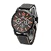 Produktbild Mode Herren-Uhren Quarz Analog Edelstahl-Sport-Armbanduhr New (Orange)