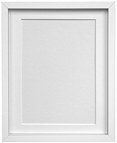 Frames by Post Rio - Marco Blanco, con paspartú y con Tabla Trasera de MDF, 14 x 11 Pulgadas, para lámina tamaño DIN A4