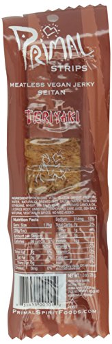 Primal Strips - Vegan senza carne a scatti Seitan Teriyaki sapore - 1 oz.