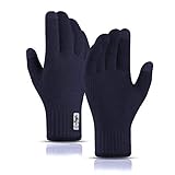 SYOSIN Gants Hiver Chaud d'Écran Tactile Gants Tricotés Doux pour Extérieur, Travailler, Courir, Cyclisme, Conduite pour Hommes et Femmes