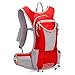 Produktbild DYYTR Atmungsaktive Radfahren Rucksack Leichte Reiserucksack Marathon Lauf Rucksack Wasserkocher Wasser Tasche Ausrüstung 15L,red