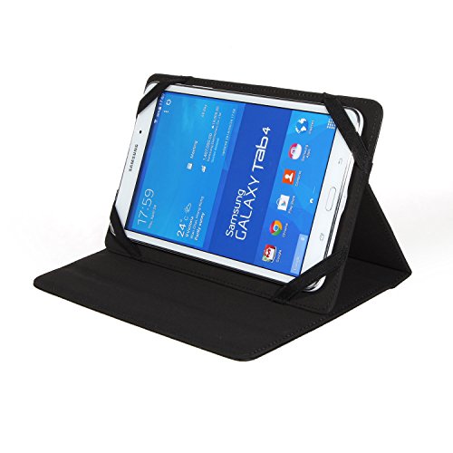 Universal Slim Tasche für Tablet Modelle 7, 8, 9 oder 10 Zoll Größe Schutz Case Hülle Cover (7 / 8 Zoll, Schwarz)