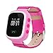 Produktbild Deutsch Menü Kinder Smart Watch | Smartwatch| Armbanduhr | GPS, Telefon, Sprachnachrichten, Standortlokalisierung per App, Ortung, Tracker | Kinder Uhr GPS Tracker SOS Alarm Anruffunktion (Pink)