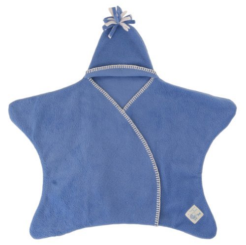 Tuppence and Crumble Star Baby Wrap Cornflower Small