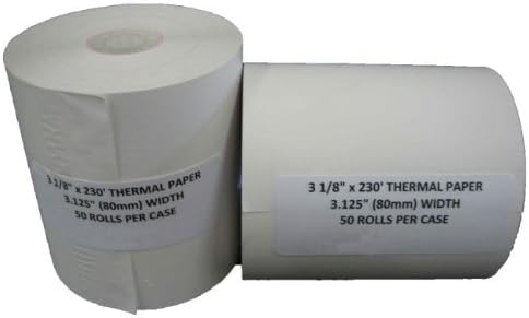 PosPaperRoll 3-1/8 x 230' Thermal Paper for Star TSP700 TSP1043 TSP2000 FVP-10 TSP143 50 Rolls by PosPaperRoll