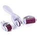 Xcellent Global 3-in-1 Derma Roller Kit - 3 Separate Roller Heads of Different Needle Count 180c/600c/1200c in 0.5mm, 1.0mm & 1.5mm Size Made of Medical Steel for Eyes, Face and Body * Safe- Includes Travel and Storage Case