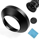 sonnenblende universal [Breite Kompatibilität]: Diese universelle Gegenlichtblende passt für alle 43mm Objektiv / Filter, der Innengewindedurchmesser der Vorderseite (verbindet die Objektivkappe) beträgt 62mm, Brennweitenbereich: 14mm bis 55mm.