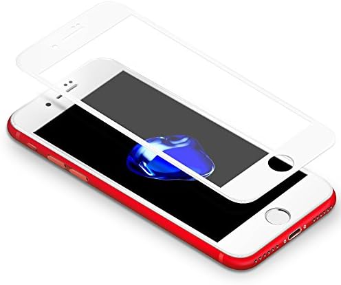 iPhone 8 / 7 plus Screen Protector,Coolreall 3D Full Coverage Premium Tempered Glass Screen Protector Film For iPhone 8 / iPhone 7 plus [5.5 Inch,0.33mm Ultra-Clear 9H Hardness](White)