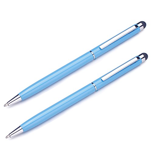 2 x Liamoo Stylus Touchpen Stift für iPad, iPhone, Samsung Galaxy, HTC, Sony, Asus, usw (hellblau)