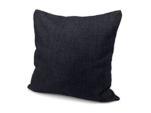 Kissenhüllen in Struktur-Optik – erhältlich in 23 modernen Farben und 3 verschiedenen Größen, 1 Kissenhülle 60 x 60 cm, schwarz - 3