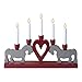 Produktbild Star 643 - 01 Leksand Kerzenleuchter 5 Lichter Holz rot/grau 30 x 40 cm