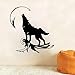 Produktbild JXYY Wandtattoo Heulender Wolf am Mond Wandaufkleber Dekoration Wandtattoos Für Magische Geister Wolf Wild Animal Vinyl Kunst AY1055 57x60 cm