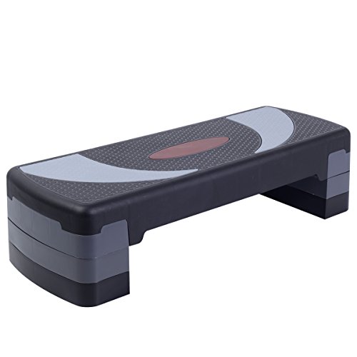 Costway Step Aerobico Con 3 Altezze Regolabili (10-15-20 Cm), Antiscivolo, Portatile Per Casa E Palestra