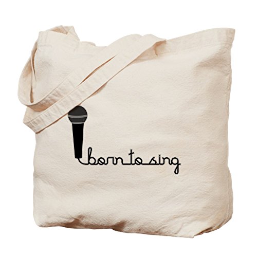 CafePress Born To Sing Tote Bag Natural Canvas Tote Bag, Cloth Shopping Bag