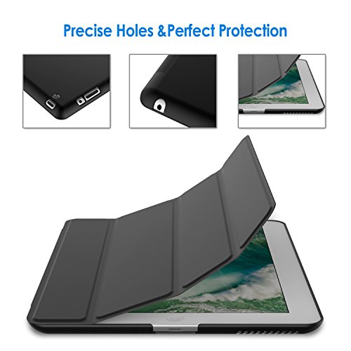 JETech Gold Slim-Fit Folio iPad Case Hülle Tasche Schutzhülle Etui für Apple the New iPad 4 / iPad 4 / iPad 2 mit Multi Ständer Auto Sleep Wake up Funktion (Schwarz) - 5