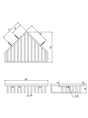 Keuco 24904 Eckschwammkorb verchromt - 2