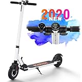 urbetter Trottinettes Électriques Scooter Électrique Pliant Ultra Léger Vitesse Maximale 25kmh Pneus Solides 8 Pouces 25km Longue Portée Imperméable, Convient pour Adultes et Adolescents (B Blanc S2)