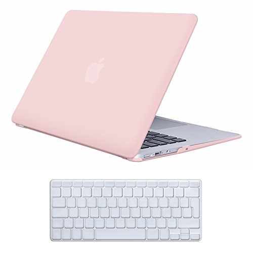 Case MacBook Air 13 H  lle Baby Pink    iCasso Reines Farbe design Ultra Slim D  nn Kratzfeste Matt Rutschfest Hartschale Kunststoff Schutzh  lle Snap
