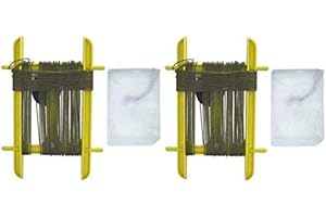 NALU 2 x Yellow Childrens Sea Beach Crabbing 11 Metre Crab Line With Bait Bag Safety Net Rod