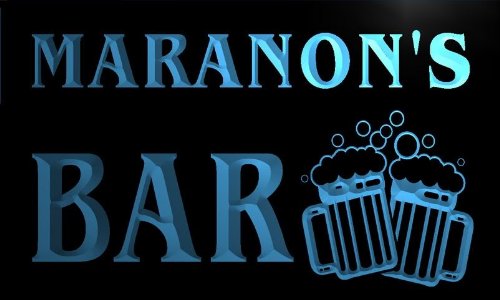 w051292-b MARANON Name Home Bar Pub Beer Mugs Cheers Neon Light Sign