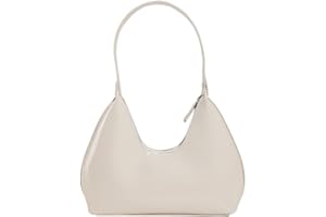 Kexpery, bolso de mano de charol para mujer, bolso de media luna versátil, bolso de hombro informal a la moda, bolso Hobo, bolso de compras para chica