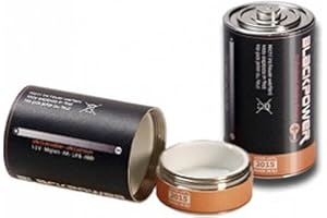 WEED PACK Pila D de ocultación Original (Grande) - Pila D con Compartimento de escondite Secreto - Pila D de Camuflaje - Pila D Safe STASH