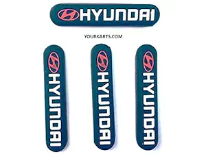 YOURKARTS.COM Bold Design Car Door Guard/Scratch Protector Universal Car Door Guard (Set of 4, Plastic) Compatible with Hyundai Cars