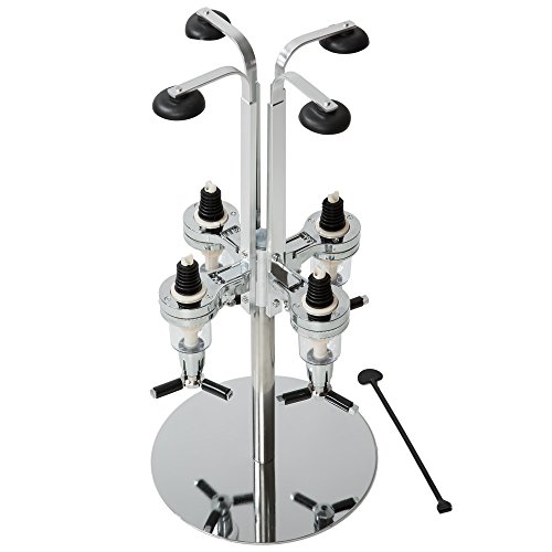 TecTake Getränkeportionierer für 4 Flaschen Bar Butler Tischständer 4cl - 4
