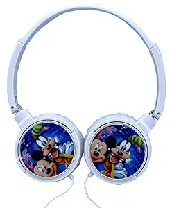 Kids Kraft Limited Edition Cartoon Printed Wired Headphones for Kids. Pack of 1, Mickey.