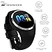 Produktbild Smartwatch,Zeerkeer Armband Uhr Herzfrequenz/Blutdruck/überwachung Wasserdicht IP67 Facebook/Twitter/Whatsapp Fitness trackers (Schwarz)