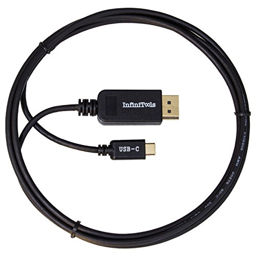 USB C zu DisplayPort Kabel 2m (4K@60Hz) – InfiniTools – USB 3.1 (Thunderbolt 3 kompatibel) , 2 Meter Länge – USB Type C auf DP, für MacBook Pro 2016 Macbook 12 Zoll, Samsung Galaxy S8, ChromeBook Pixel,… - 5