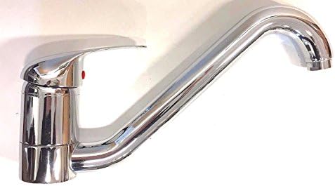 cavalli srl Sink Mixer Tap All Brass Chrome Centerset with Rod Low Luxury Complete with Tubes and Fixings