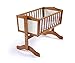 NEW POPPY'S PLAYGOUND LOLA SWINGING CRIB & FOAM MATTRESS - COUNTRY PINE & IVORY