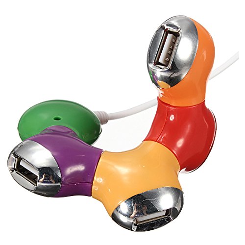 SODIAL (R) Hohe Geschwindigkeit 4 Port USB 2.0 Multi HUB Splitter Erweiterung Desktop PC Laptop Adapter - 4