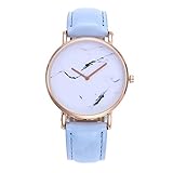 Damen Armbanduhr Analog Quarz Frauen Uhr mit Marble Marmor Zifferblatt Rund Leder Band Uhren xinhai7682