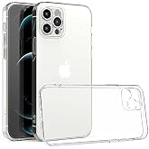 Ehr. iPhone 12 Pro Max Uyumlu Kamera Korumalı Darbe &Ouml;nleyici Ultra Slim TPU Şeffaf Silikon Kılıf (Şeffaf, iPhone 12 Pro Max)
