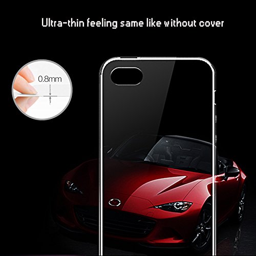 LIVHÃ’ | Case for iPhone 5 / 5S Ultra-thin Soft Gel TPU Case Cover with Transparent Clear for iPhone5/5S + Cleaning Cloth + Tempered Glass Screen Protector Film[Crystal Clear]