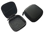NEW Black Square Hearing Aid Zipped Storage Hard Carry Case Holder