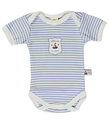 Preisvergleich Produktbild Hansekind Body Hellblau Gestreift Kurzarm Größe 50-56