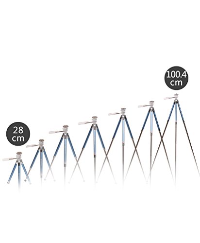 Fotopro 39.5 Zoll Handy Stativ, Aluminum Reistativ mit Stativtasche, Blau (Nur Stativ)