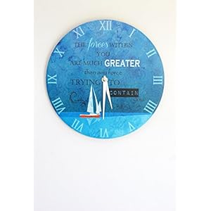 Nautische Wanduhr – “Die Stärken in deinem Innern sind größer, als jegliche Macht, die dich in Schacht halten will.” (28 cm)