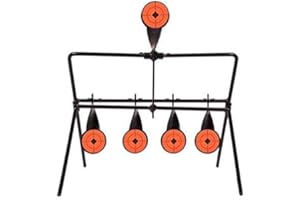 NEEZ Bersaglio Softair - Carabina Aria Compressa Shooting Target, Dinamico Pistola BB Pellet Flip Tiro & Auto Reattivi Metallici Bersagli (Nero)