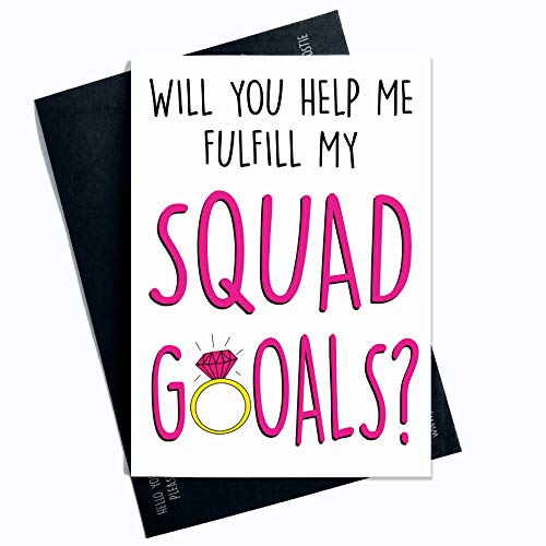 Funny Will You Be My Bridesmaid Card Be My Maid of Honour Card Bride Squad Goals Surprise Card Best Friends Bridal Party Cards PC308