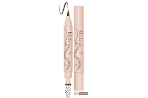 YIAE 2-in-1 Freckle Pen & Eyeliner Stamp - Ultra Fine Sponge Tip, 6 Natural Spots for Realistic Sun-Kissed Faux Freckles | Waterproof, All-Day Wear Formula for Daily Makeup and Festivals - 2.0 Medium