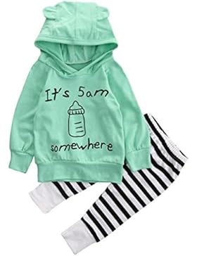 Neugeborenes Baby Kleidung Longra Baby Jungen Mädchen Kapuzen-Sweatshirt Langarmshirts + Hosen Unisex Baby Frühling...